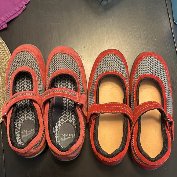 EUC Othofeet Chattanooga Mary Jane - Grey with Red suede 8B - Picture 6 of 9